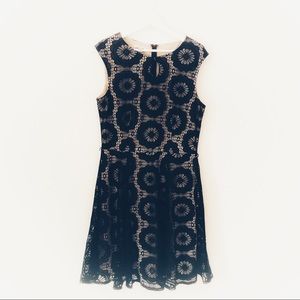 London Style Lace Overlay Cocktail Dress Sz 16